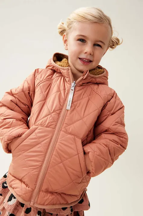 Дитяча двостороння куртка Liewood колір помаранчевий