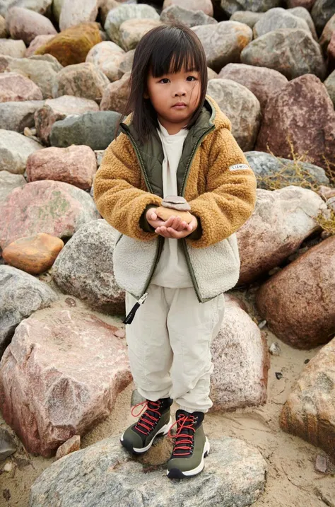 Детская двусторонняя куртка Liewood цвет коричневый