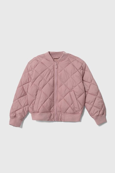 Детско яке бомбър Abercrombie & Fitch в розово