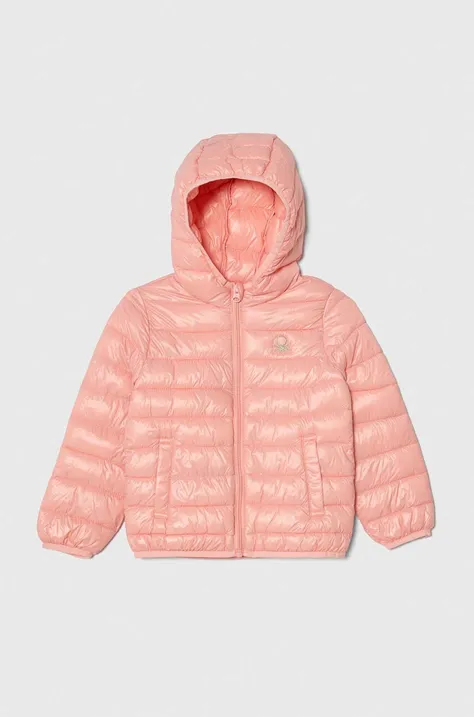 Дитяча куртка United Colors of Benetton колір рожевий
