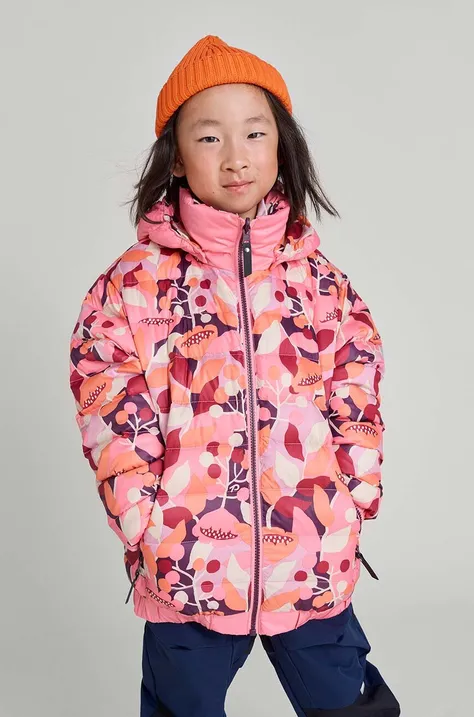 Detská obojstranná bunda Reima Finnoo ružová farba