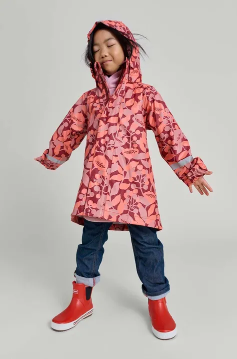 Dětská nepromokavá bunda Reima Vatten červená barva