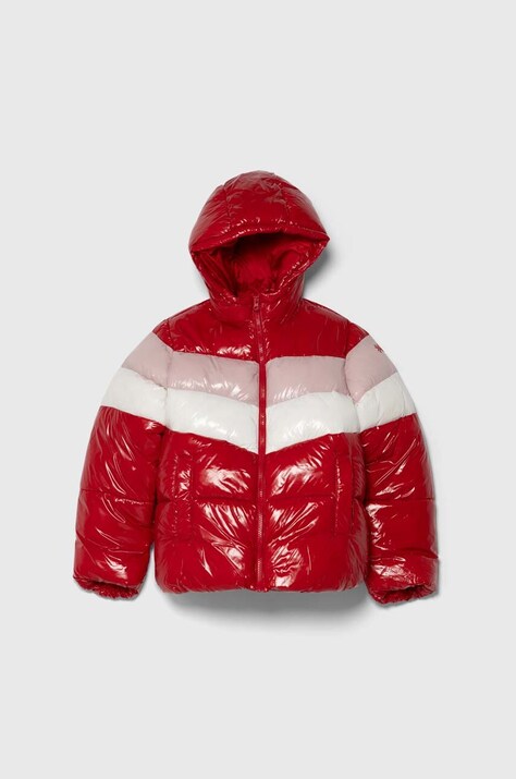 Detská bunda United Colors of Benetton červená farba