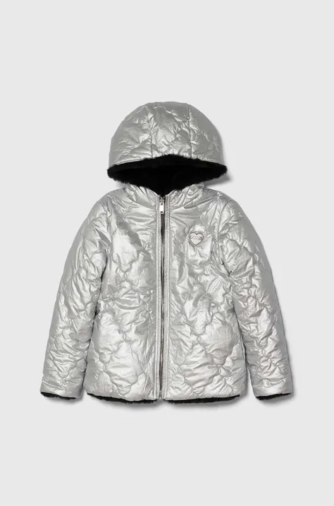 Дитяча двостороння куртка Guess колір срібний