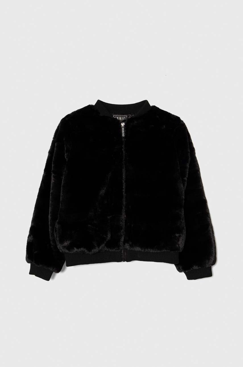 Guess kurtka bomber dziecięca kolor czarny