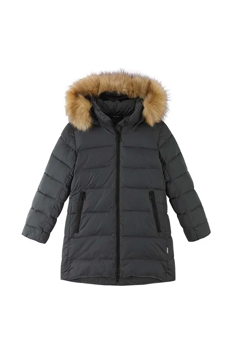 Detská zimná bunda Reima Lunta šedá farba