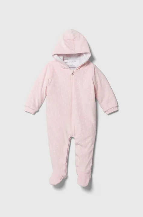 Ολόσωμη φόρμα μωρού Guess χρώμα: ροζ