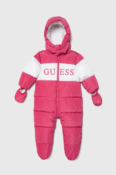 Ολόσωμη φόρμα μωρού Guess χρώμα: ροζ