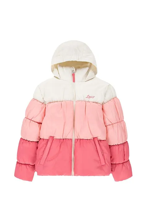Дитяча куртка Levi's колір рожевий