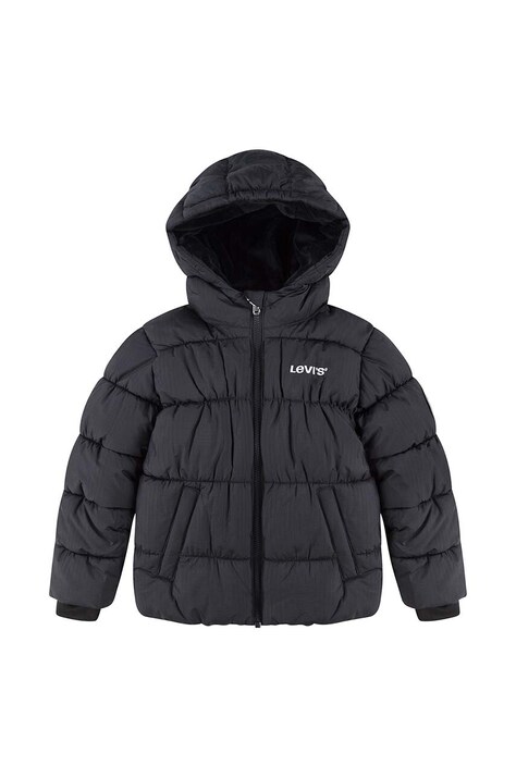 Detská bunda Levi's čierna farba
