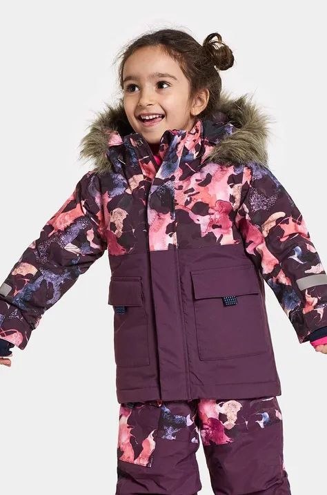 Дитяча зимова куртка Didriksons POLARBJÖRN PR PAR колір рожевий