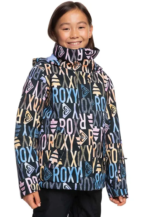 Παιδικό μπουφάν για σκι Roxy ROXY JETTY GIJK SNJT χρώμα: μαύρο