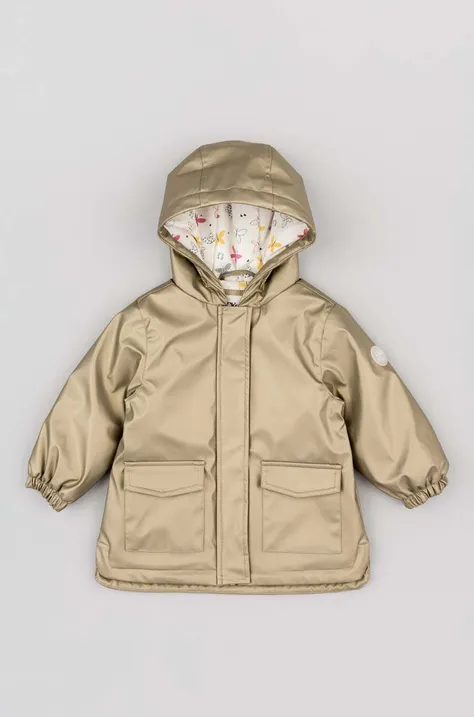 Дитяча куртка zippy колір бежевий