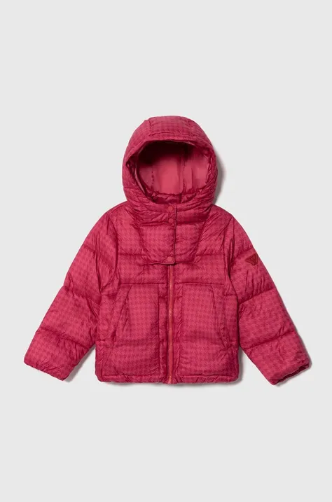 Detská bunda Emporio Armani ružová farba