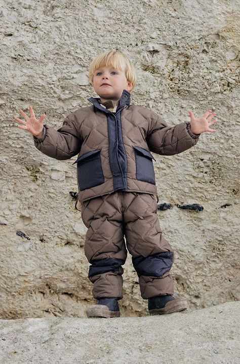 Детски зимен гащеризон Konges Sløjd в кафяво