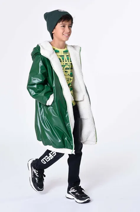 Karl Lagerfeld kurtka dwustronna dziecięca kolor zielony