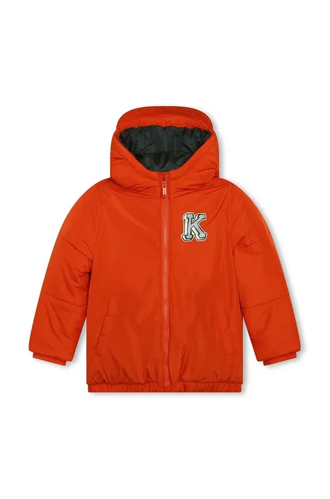 Otroška jakna Kenzo Kids oranžna barva
