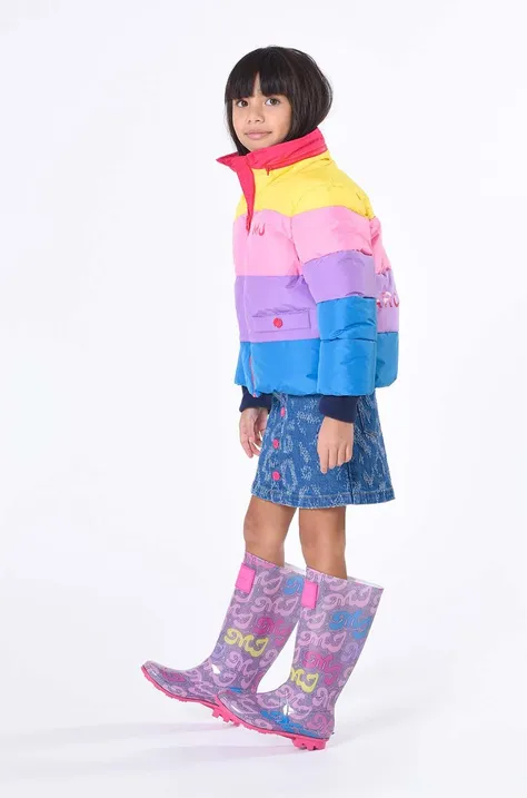Παιδικό μπουφάν Marc Jacobs χρώμα: ροζ