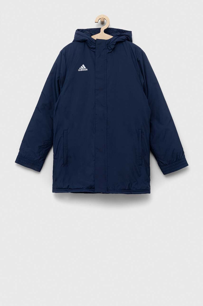 Παιδικό μπουφάν adidas Performance χρώμα: ναυτικό μπλε