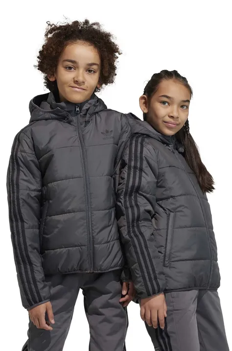 Дитяча куртка adidas Originals колір сірий