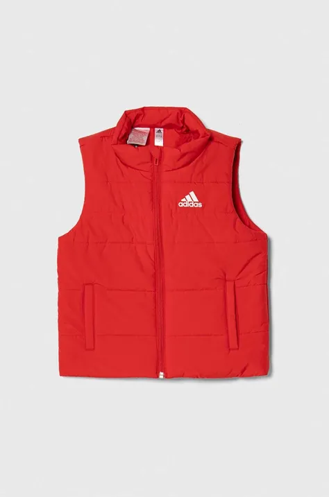 Otroški brezrokavnik adidas rdeča barva