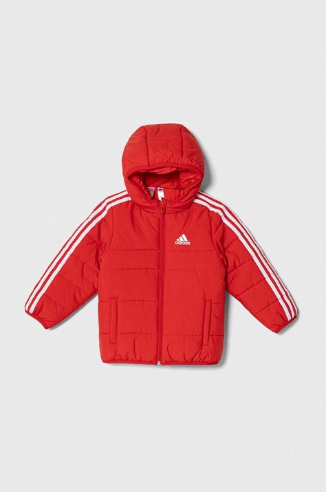 Detská bunda adidas červená farba