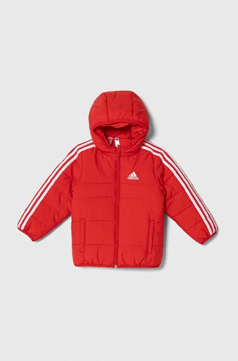 Παιδικό μπουφάν adidas χρώμα: κόκκινο