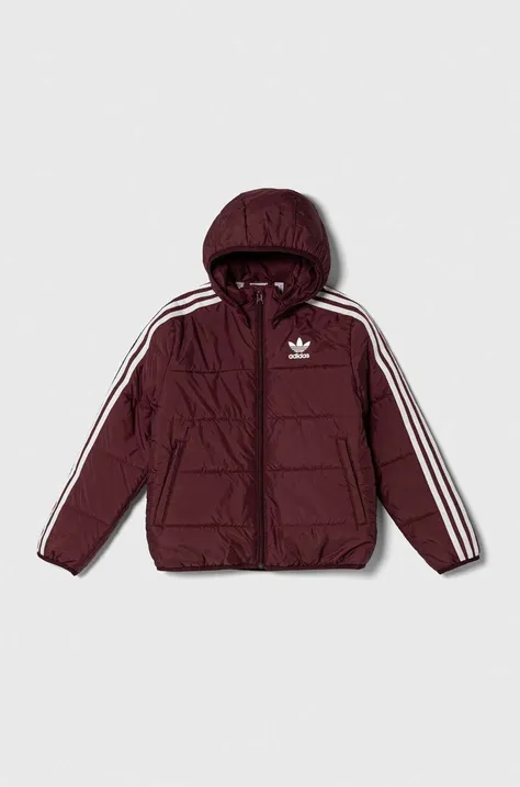 Дитяча куртка adidas Originals колір бордовий