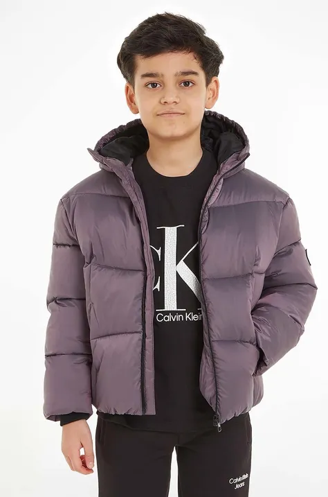 Dječja jakna Calvin Klein Jeans boja: siva