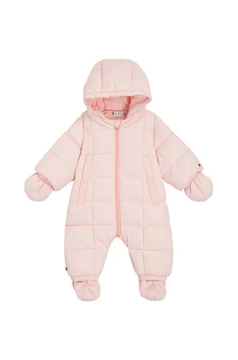 Ολόσωμη φόρμα μωρού Tommy Hilfiger χρώμα: ροζ