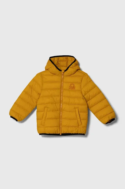 Otroška jakna United Colors of Benetton rumena barva
