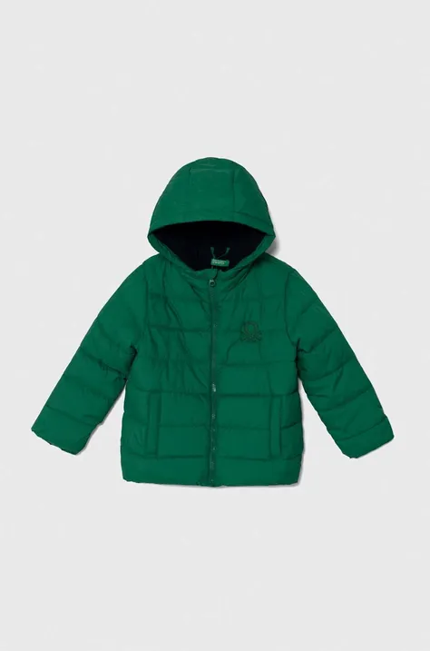 Otroška jakna United Colors of Benetton zelena barva