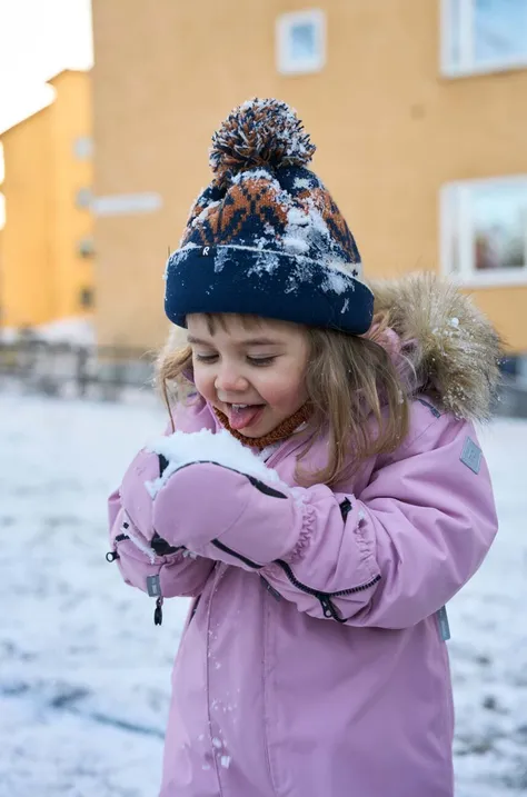 Detský zimný overal Reima Gotland ružová farba
