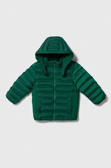 Otroška jakna United Colors of Benetton zelena barva