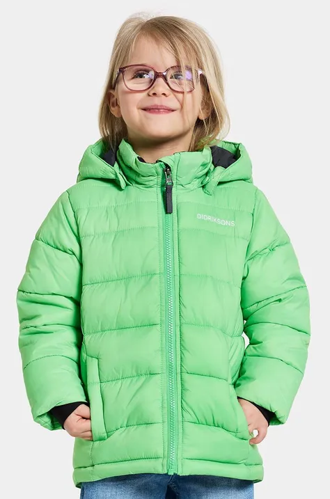 Didriksons kurtka zimowa dziecięca RODI KIDS JACKET kolor zielony
