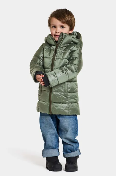 Дитяча куртка Didriksons TAJGAN KD PUFF PARKA колір зелений