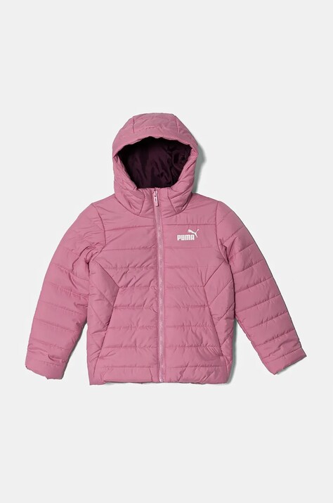 Dječja jakna Puma ESS Hooded Padded Jacket boja: ružičasta