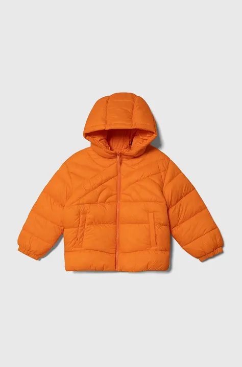 Otroška jakna United Colors of Benetton oranžna barva