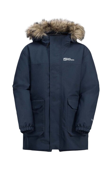 Jack Wolfskin parka pentru copii COS BEAR 3IN1 culoarea negru