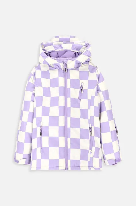 Otroška smučarska jakna Coccodrillo vijolična barva