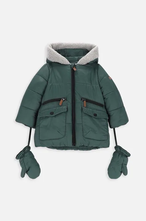 Otroška jakna Coccodrillo ZC3152104OBN OUTERWEAR BOY NEWBORN zelena barva