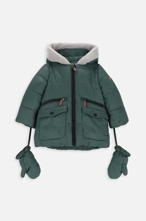 Dětská bunda Coccodrillo ZC3152104OBN OUTERWEAR BOY NEWBORN zelená barva