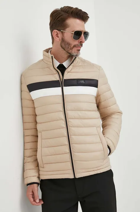 Куртка Karl Lagerfeld чоловіча колір бежевий перехідна
