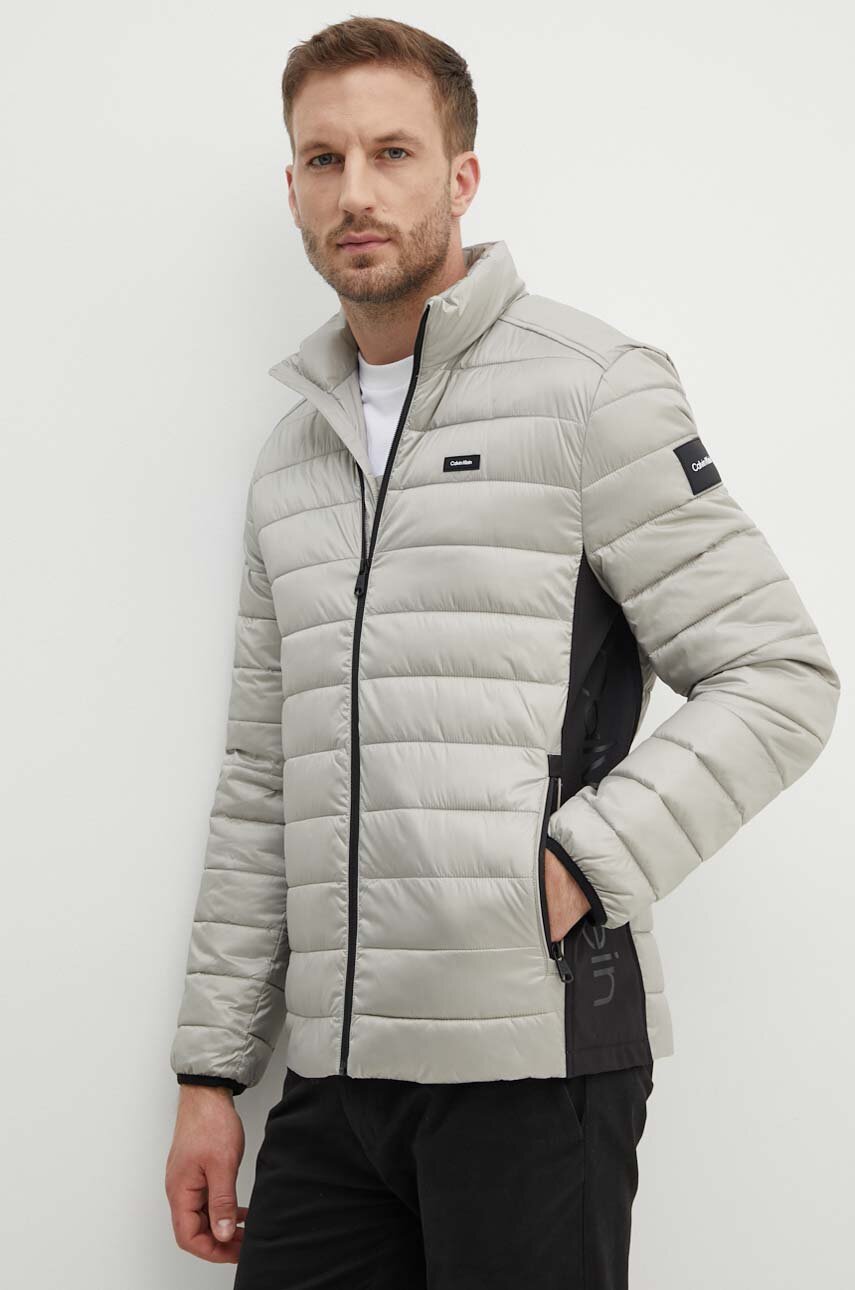 Calvin Klein kurtka męska kolor beżowy zimowa