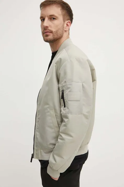 Bomber jakna Calvin Klein za muškarce, boja: ljubičasta, za prijelazno razdoblje, K10K109907