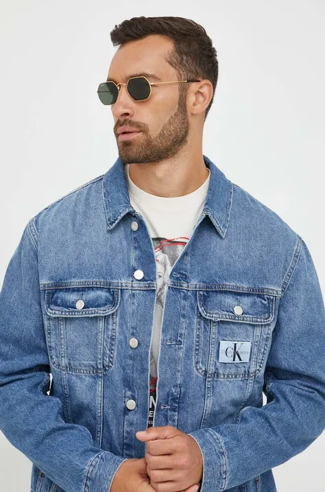 Джинсова куртка Calvin Klein Jeans чоловіча перехідна oversize