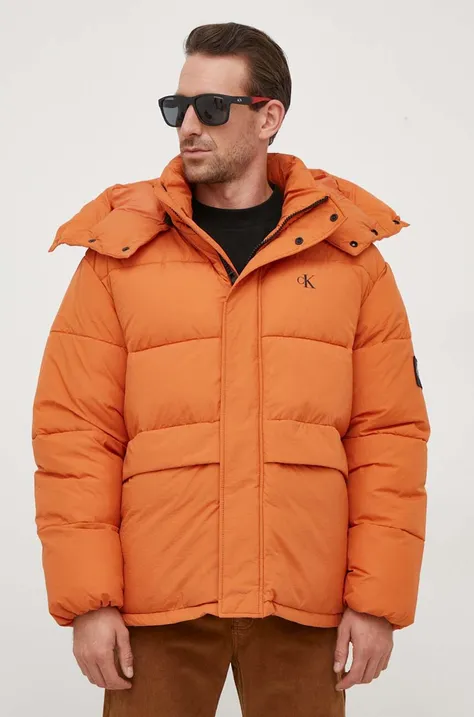 Куртка Calvin Klein Jeans чоловіча колір помаранчевий зимова