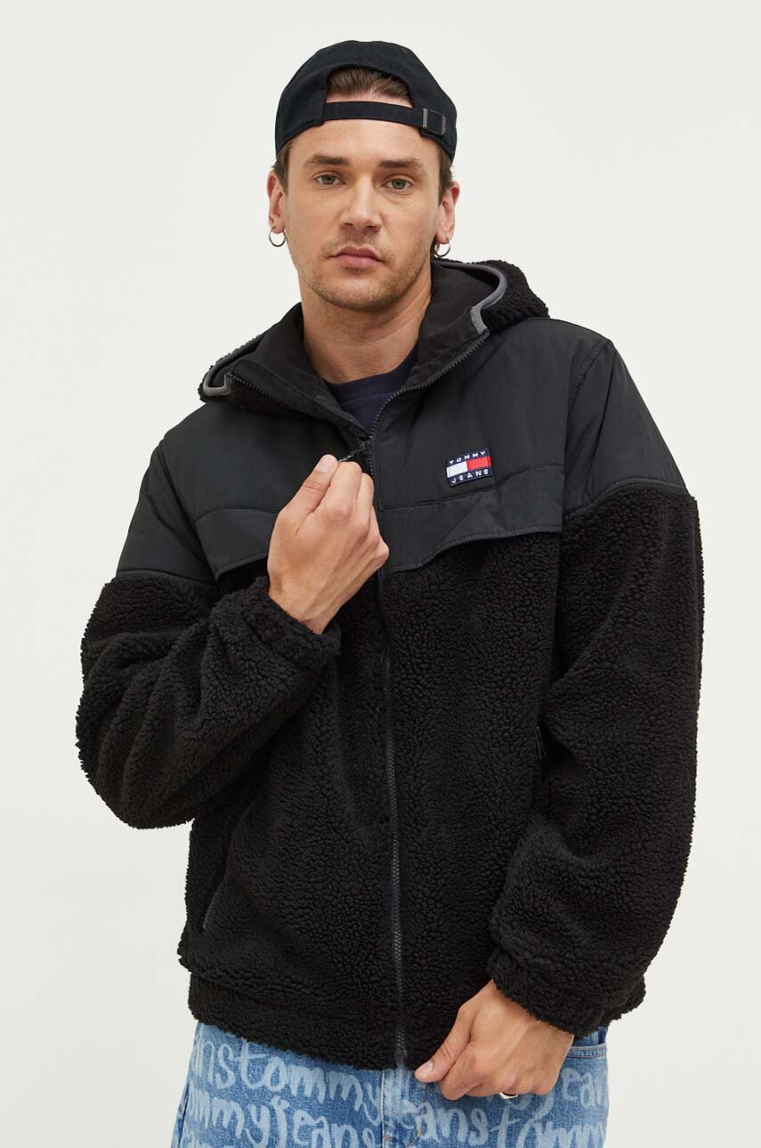 Tommy Jeans kurtka męska kolor czarny przejściowa