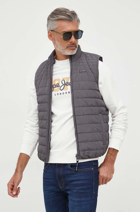 Γιλέκο δύο όψεων Pepe Jeans Boswell Gillet ανδρικό, χρώμα: γκρι