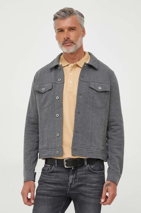 Bunda Pepe Jeans Bryson pánska, šedá farba, prechodná